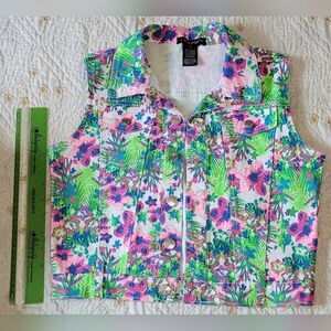 Baby Phat girls XL bright floral tropical vest